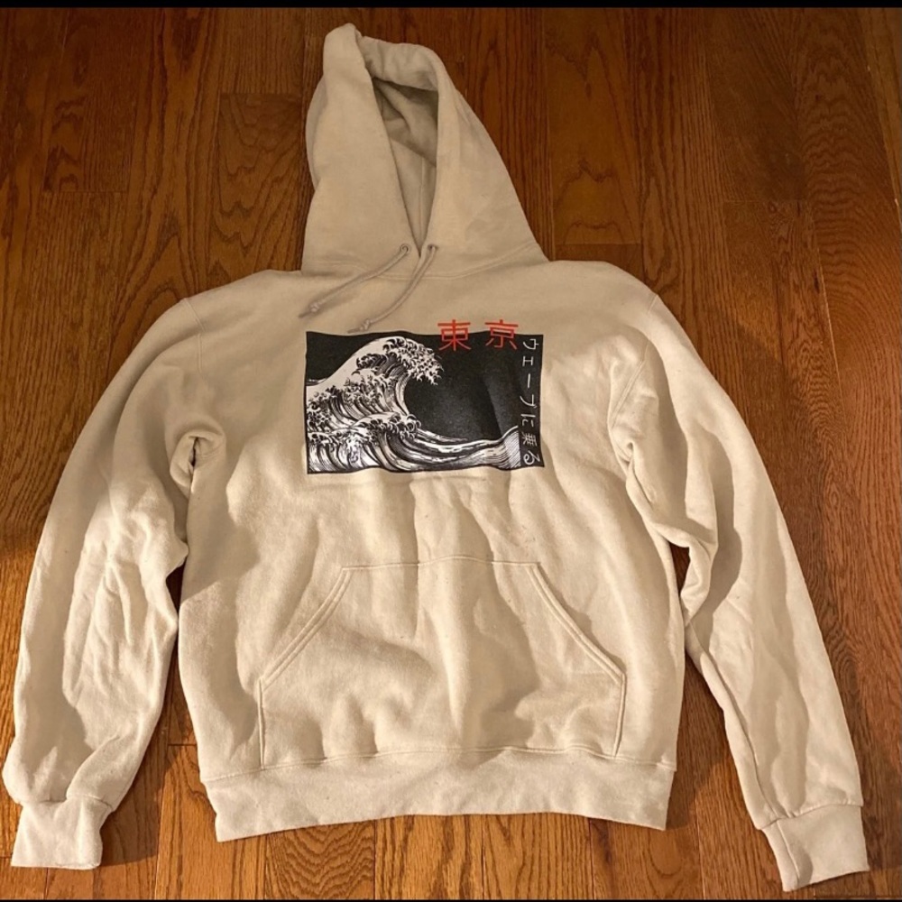 beige wave pattern mens medium